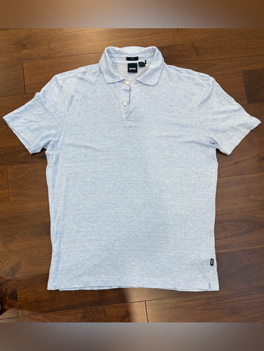 BOSS Pale Blue Heather Polo Shirt
